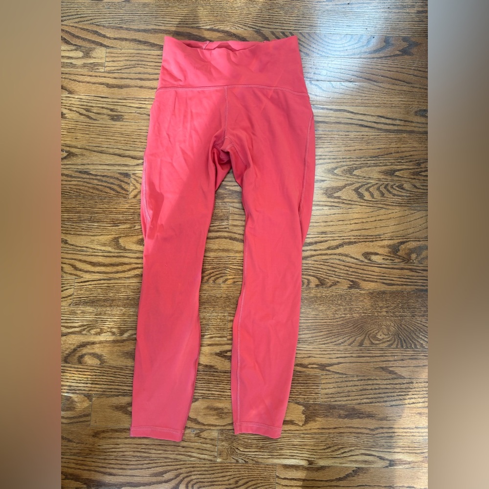 Lululemon woman’s train time 7/8 25 pant luxtreme, coral size 6